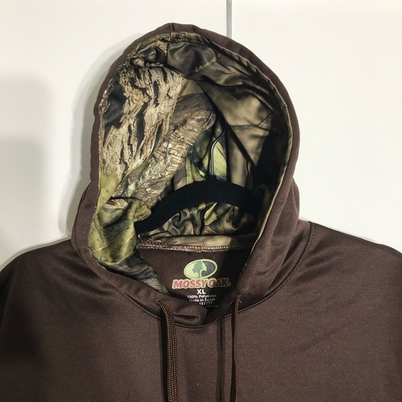 Mossy Oak Hoodie Sweater Size XL Brown Men’s Long Sleeve New Without Tags - Picture 3 of 8
